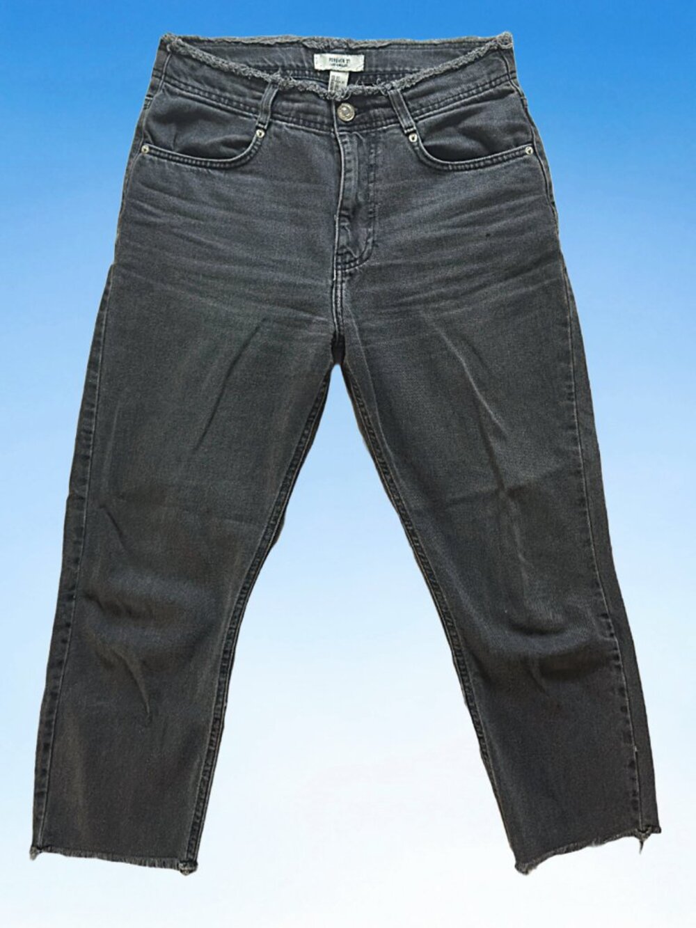 Forever 21 Grey Washed Slim Cropped Jeans, Sz 27